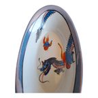 Japans Schaaltje Met Draakdecor En Blauwe Rand thumbnail 8