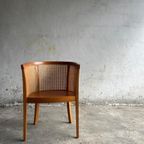 Mid Century Armchair In Cane And Wood ( 9 Pieces Available) thumbnail 14