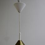 Vintage Metalen Hanglamp - Honsel Leuchten, Jaren, '70 Bruin, Goud | 01171 thumbnail 4