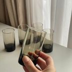 4 X Smoked Glass Water Glasses thumbnail 3