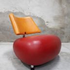 * Leolux Pallone Oranje Rode Design Fauteuil thumbnail 7