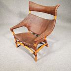 Lounge Chair And Footstool Designed By Yuzuru Yamakawa Rattan And Bamboo thumbnail 10