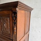 Antique Carved Wood Cabinet thumbnail 9