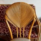 4 Rotan Bamboe Stoelen Vintage Italiaans Design thumbnail 8