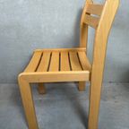 4x 1980’s Beukenhouten Stoelen thumbnail 5