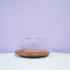 Houten Serveer Plateau Glazen Deksel thumbnail 3