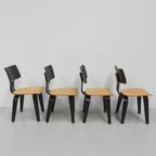 Set Van 4 Pastoe Berkenserie Br 02 Stoelen, Cees Braakman thumbnail 8