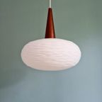 Ophanging In Witte Opaline En Teakhout, Scandinavische Stijl thumbnail 8