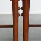 Unieke Set Van 6 Houten Art Deco Design Eetkamerstoelen Met Een Rieten Zitting En Rugleuning thumbnail 14