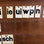 Vintage Grote Leesplank, Houten Letterbord thumbnail 3