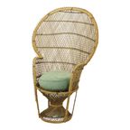 Grote Rotan Rieten Pauwstoel Troon Emanuelle Boho 131Cm thumbnail 4