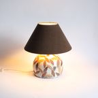 Studio Ceramic Table Lamp With Leaves, France 1960S thumbnail 18