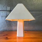 Vintage Jaren 70 Wit Metalen Post Modern Design Tafellamp thumbnail 7