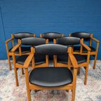 6x Deens Design Stoelen, Jørgen Bækmark, Fdb Møbler thumbnail 7