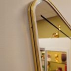 Vintage A-Symmetrische Spiegel Goud Messing thumbnail 2
