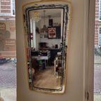 Vintage Spiegel Wandspiegel Mirror Goud Zwart Messing thumbnail 12