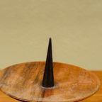 Mid-Century Teak Kandelaar Kaarsenhouder Kandelaren Vintage thumbnail 4