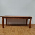 Vintage Franse Boeren Eettafel Eetkamertafel Tafel Met Lades Teakhout thumbnail 12