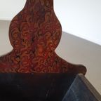 Hand Paint Decorated Magazine Holder 1960s thumbnail 6