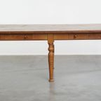 Grote Robuuste En Tijdloze Antieke Engelse Eettafel Gemaakt Van Eikenhout thumbnail 7