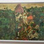 Egon Schiele Art-Print Van Schilderij Landscape At Krumau thumbnail 5