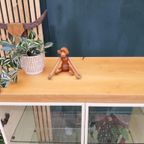 Vintage Kastje Met Glas Retro Design Vitrinekast Pootjes thumbnail 5