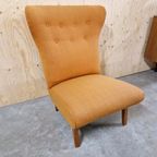 50's Vintage Fauteuil Perzik Kleur Fifties Retro Fauteuil thumbnail 5