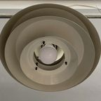 Metal Hanging Lamp Veb Brass Color And White 1960S thumbnail 9
