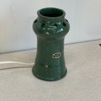 Keramiek Handmade Tafellampje Groen Vintage thumbnail 2