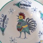 Vintage Schaal Keramiek Italy Met Haan Salade Schaal thumbnail 5