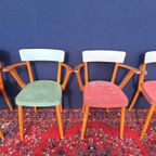 Vintage Jaren Vijftig Rotan Fauteuil, Rieten Stoel, Boho thumbnail 14