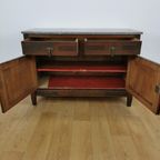 Vintage Frans Dressoir Commode, Ladekast Badkamermeubel Met Marmer Blad 114 thumbnail 7