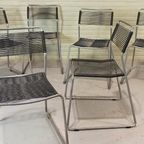 Set Van 6 Melker Spaghetti Stoelen, Lisa Norinder Voor Ikea thumbnail 2