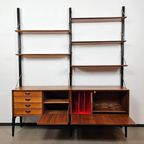 Vintage Wandkast Boekenkast Wallunit Losstaand Van Teeffelen thumbnail 5