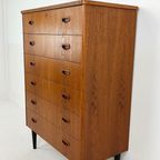 Scandinavisch Vintage Teak Fineren Ladekast Kalmar thumbnail 6