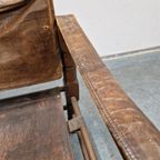 Vintage Safari Stoel Jaren 70 Fauteuil Leren Stoel thumbnail 16