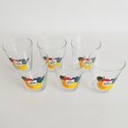 Zes Vintage Spa Fruit Glazen 1980’s thumbnail 7