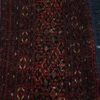Subtiele Loper Met Voornamelijk Bordeaux Rood 138x39cm thumbnail 3
