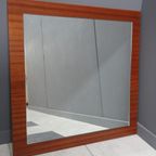 Teak Frame Square Mirror 1960S thumbnail 2