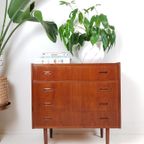 Vintage Secretaire | Kaptafel Teak Fineer Ladekast Spiegel thumbnail 7