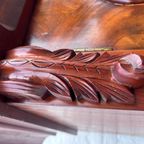 Heel Mooi Antiek Engels Mahonie Driedelig Kabinet, Met Planken En 3 Lades, 210 Cm Hoog thumbnail 16