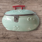Mooie Bmf Foreign Mintgroene Keramiek Lunchbox `20 -`30 thumbnail 4