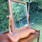 Antieke Engelse Kaptafel Spiegel, Vintage Spiegeltje thumbnail 15