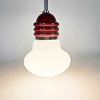 Tronconi - Enrico Tronconi - 'Bulb Lamp' - Opaline - Chroom - Italie - 1970'S thumbnail 5