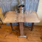 Wijnproeftafeltje Klaptafel Bijzettafel Frans Antiek thumbnail 16