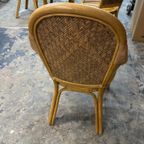 4 Rotan Webbing Bamboo Diner Stoelen , 1980s thumbnail 11