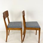 Set Van Twee Vintage Houten Eetkamerstoelen Roros thumbnail 2