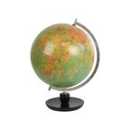 Vintage Wereldbol Eiken Basis Staatkundige Globe Hermann Haack Jaren 70 thumbnail 3