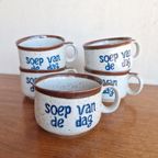 70's Vintage Soep Kommen Soep Van De Dag Servies thumbnail 2