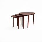 Set Of Three Nesting Tables By Beder Trædrejeri, Denmark 1960s thumbnail 6